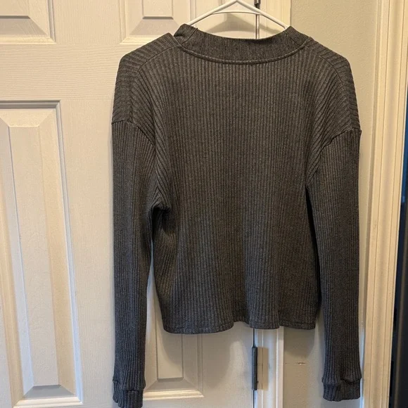 Zara Charcoal Button-Up Cardigan - Picture 3 of 3